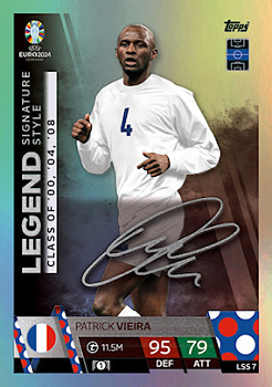 Patrick Vieira France Topps Match Attax EURO 2024 Legend Signature Style #LSS7